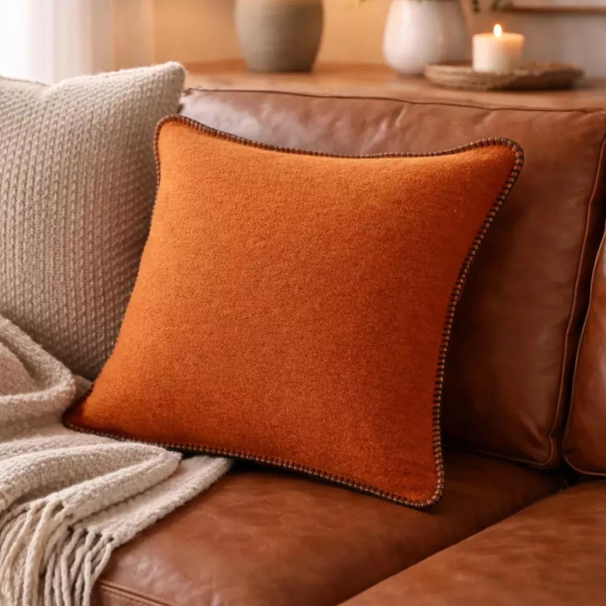 COUSSIN ORANGE 50X50 CM