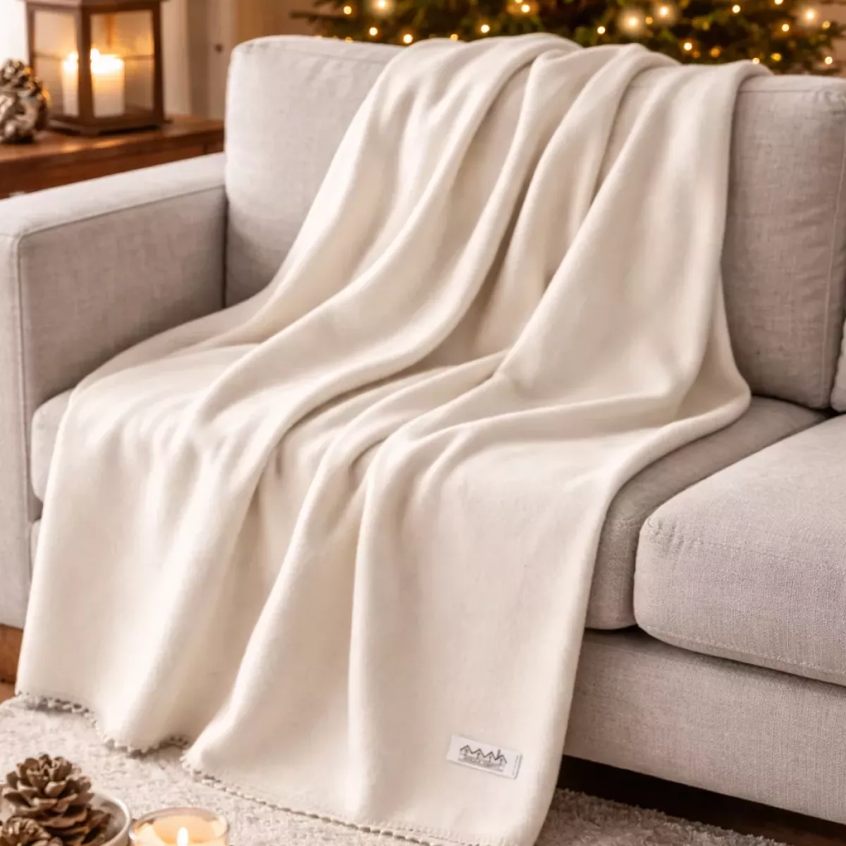 PLAID ECRU 145X200 CM