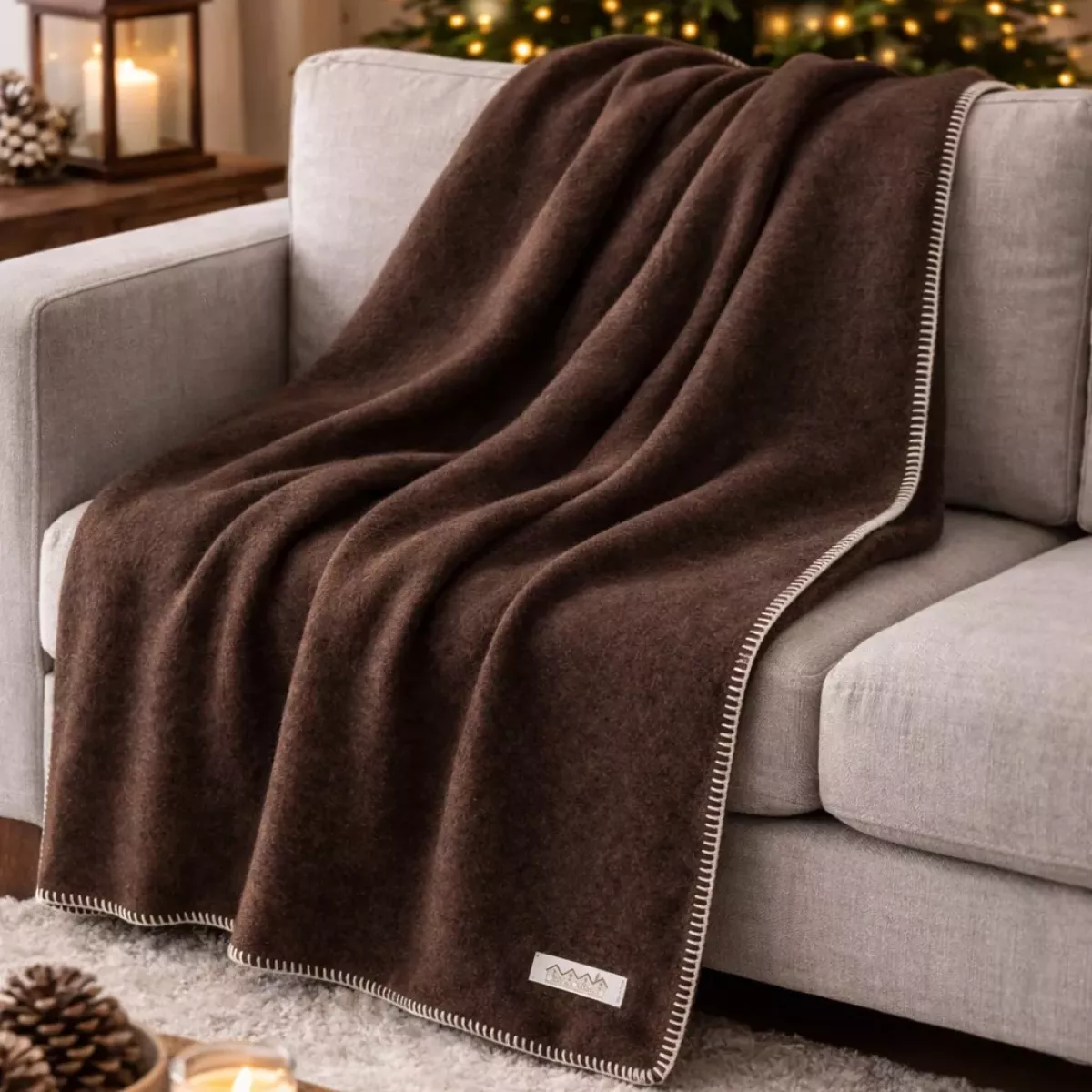 PLAID MARRON 145X200 CM