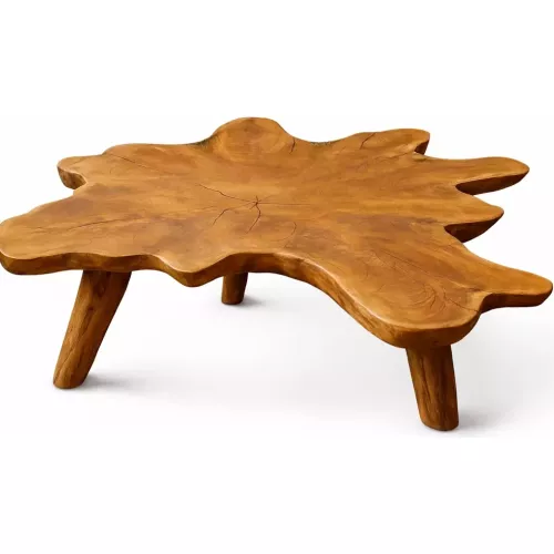 TABLE BASSE EN TECK 30X80 CM