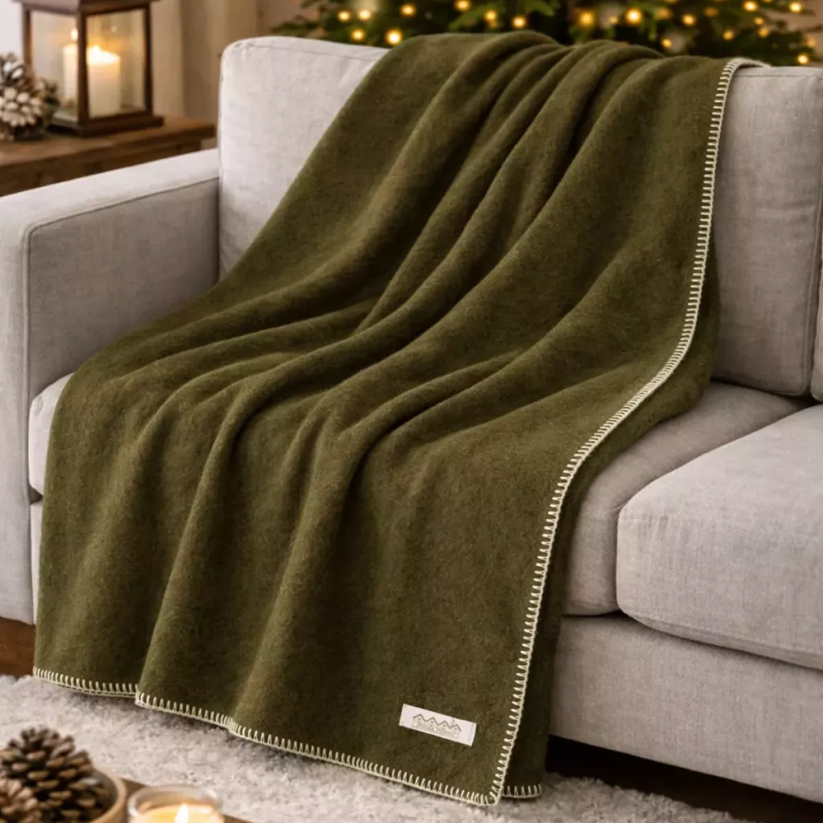 PLAID VERT UNI 145X200 CM