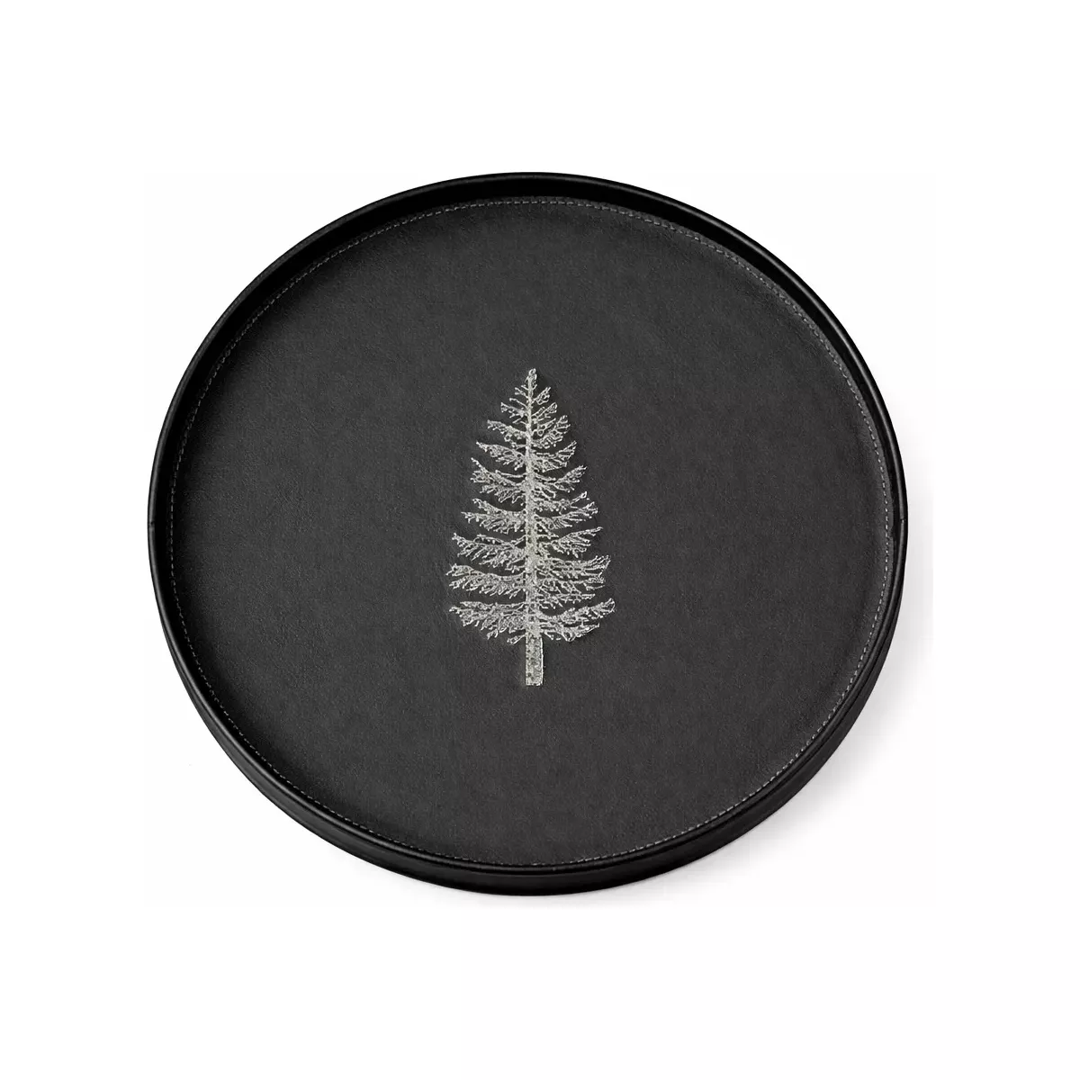 PLATEAU ROND SAPIN NOIR