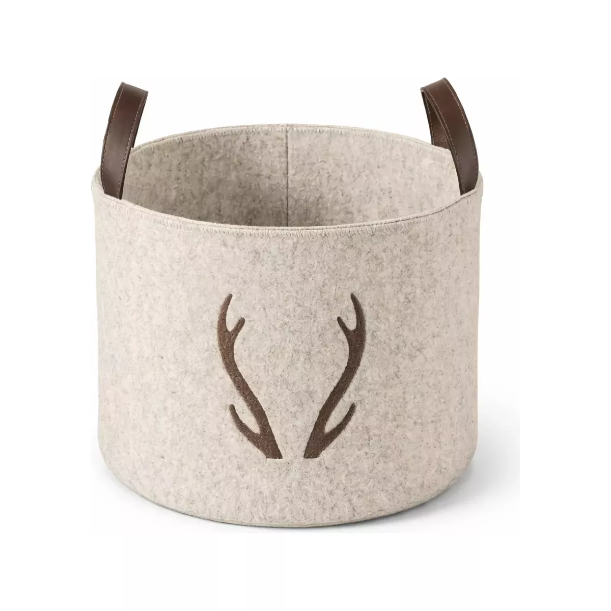 CORBEILLE FEUTRE DE LAINE TÊTE DE CERF