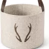 CORBEILLE FEUTRE DE LAINE TÊTE DE CERF