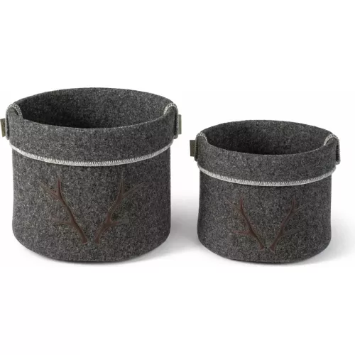 CORBEILLES TÊTE DE CERF GRIS ANTHRACITE