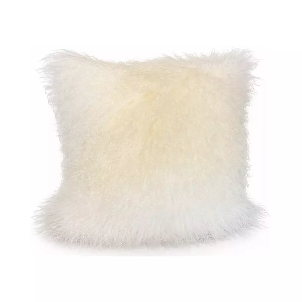 COUSSIN AGNEAU DU TIBET BLANC 50X50 CM