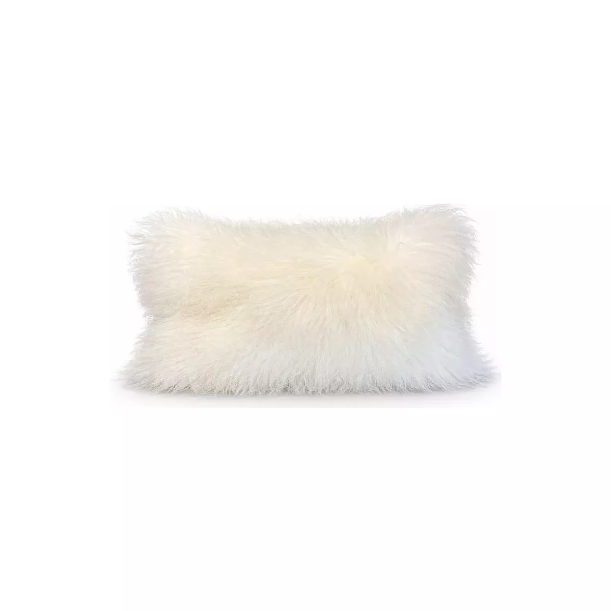 COUSSIN EN AGNEAU DU TIBET BLANC 60X40 CM