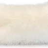COUSSIN EN AGNEAU DU TIBET BLANC 60X40 CM