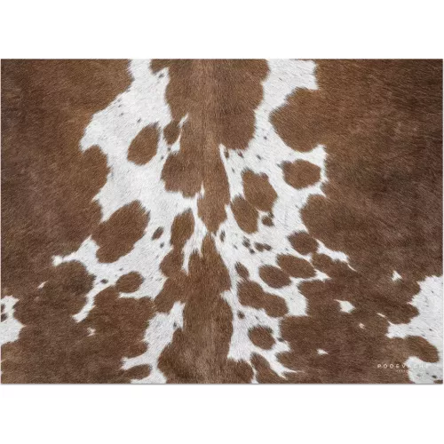 SET DE TABLE IMITATION PEAU DE VACHE MARRON ET BLANC