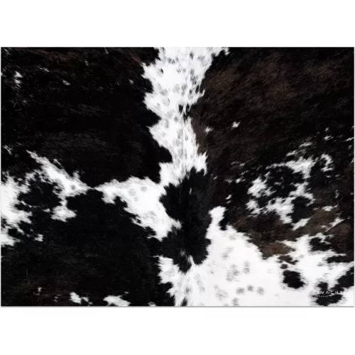 SET DE TABLE IMITATION PEAU DE VACHE NOIR ET BLANC