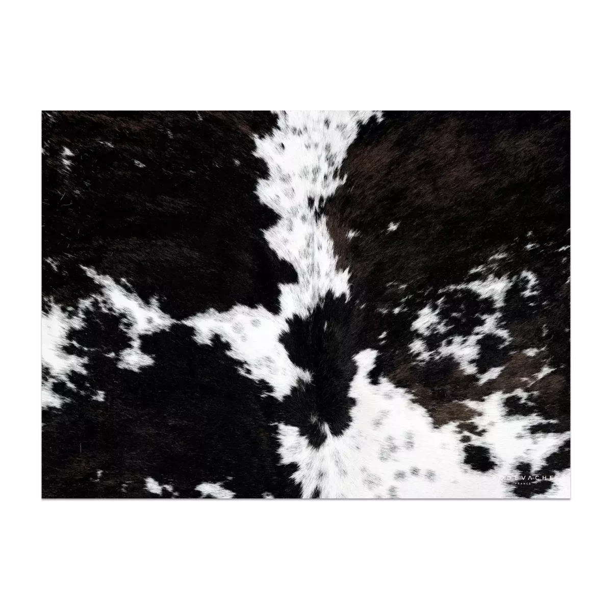 SET DE TABLE IMITATION PEAU DE VACHE NOIR ET BLANC