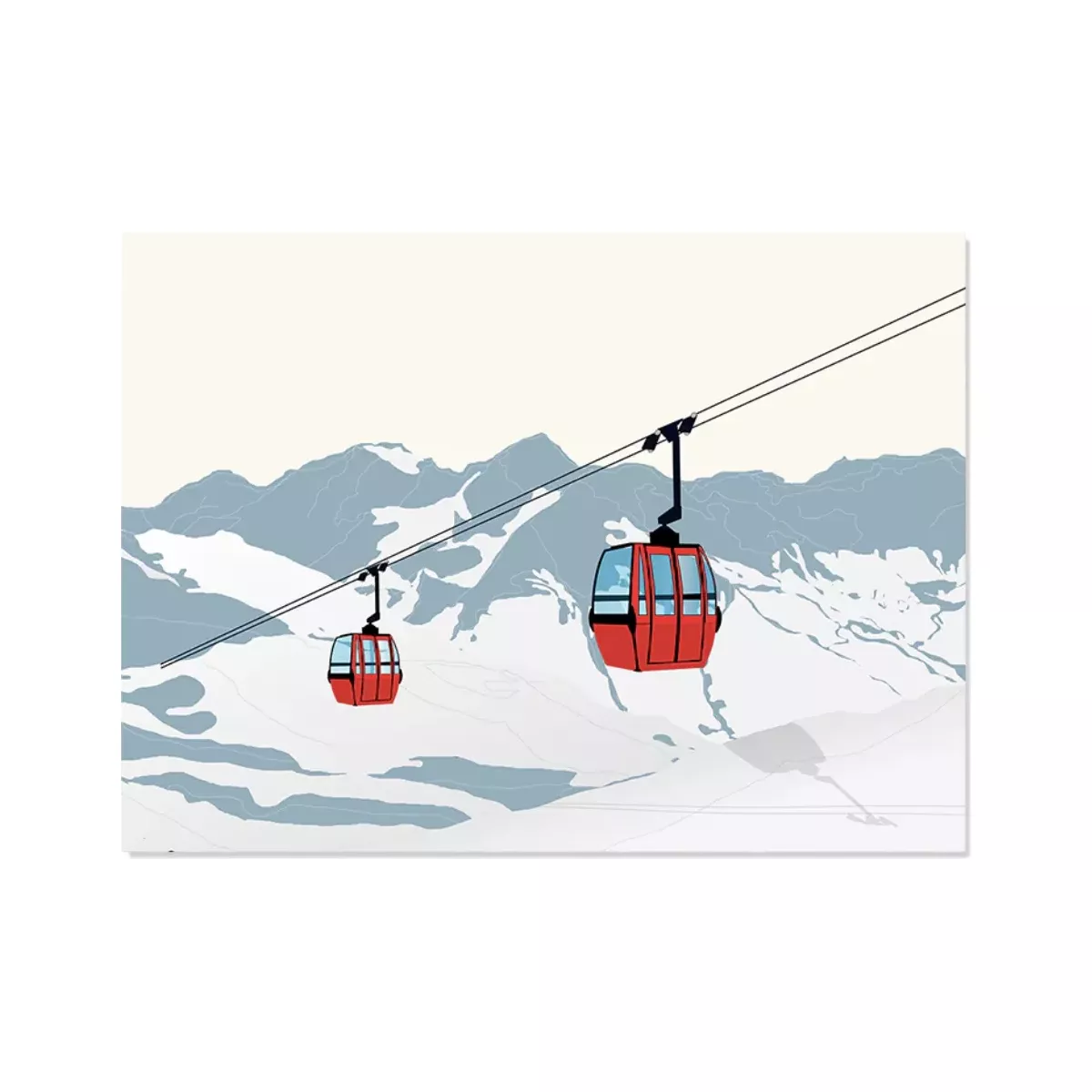 SET DE TABLE TÉLÉCABINE ROUGE