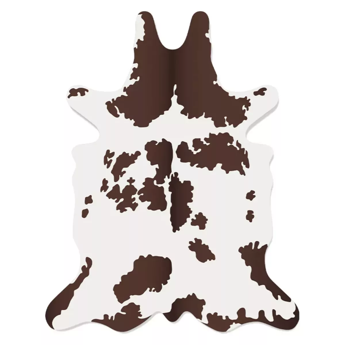 SET DE TABLE FORME PEAU DE VACHE MARRON ET BLANC