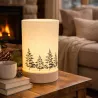 LAMPE ALPINE BRODÉ SAPINS