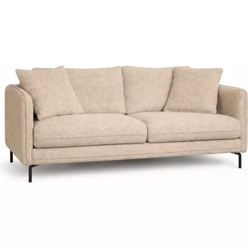 Canapé 2 places fixe en tissu élégant et confortable