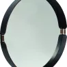 MIROIR TIFFANY EN CUIR NOIR