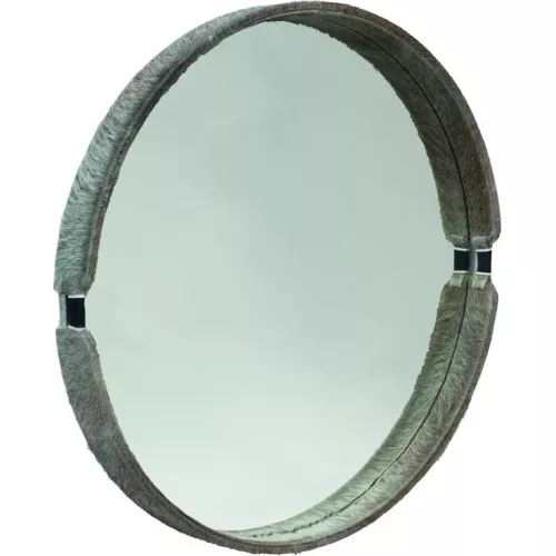 MIROIR TIFFANY EN PEAU DE VACHE GRISE